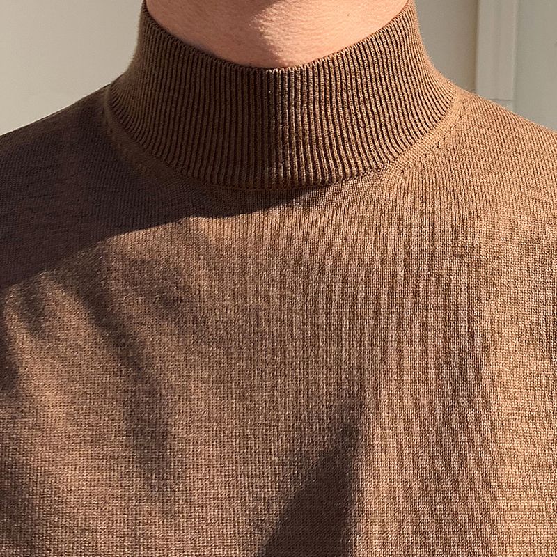 Turtleneck Sweater Men - Half-turtleneck Sweater for Men, Long-sleeved Korean