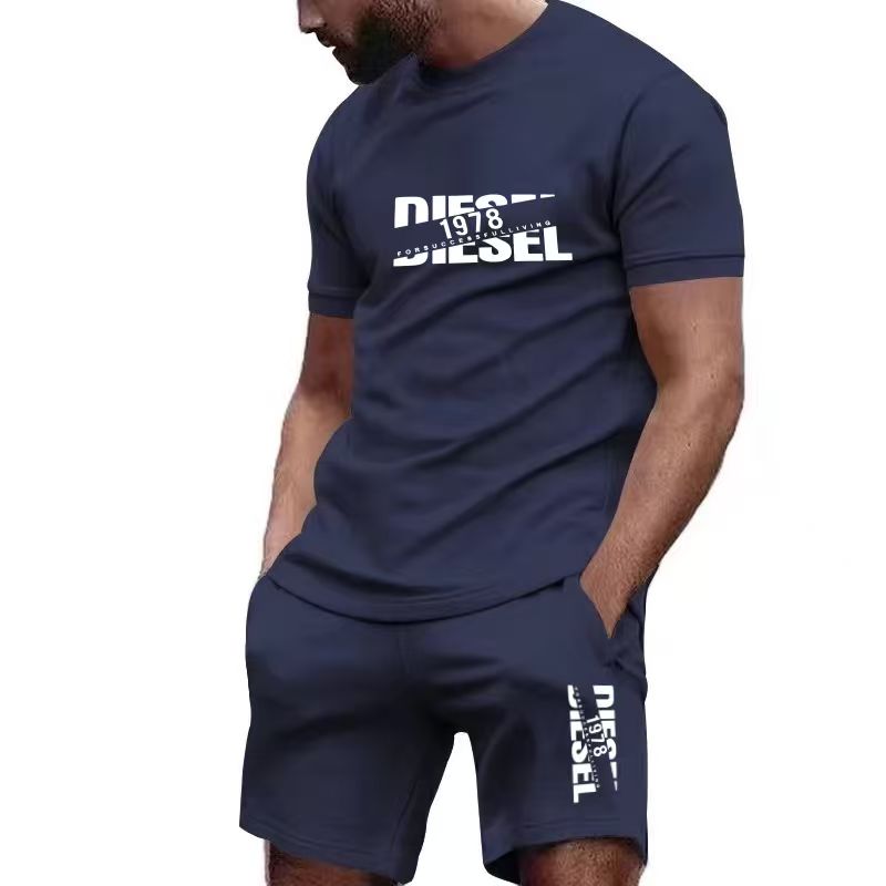 Men'S Fashion Course - 2026 new summer men's T-shirt+shorts set
