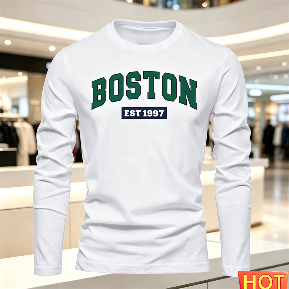 Men'S Fashion Course - Autumn Summer Men's long sleeved T-shirt