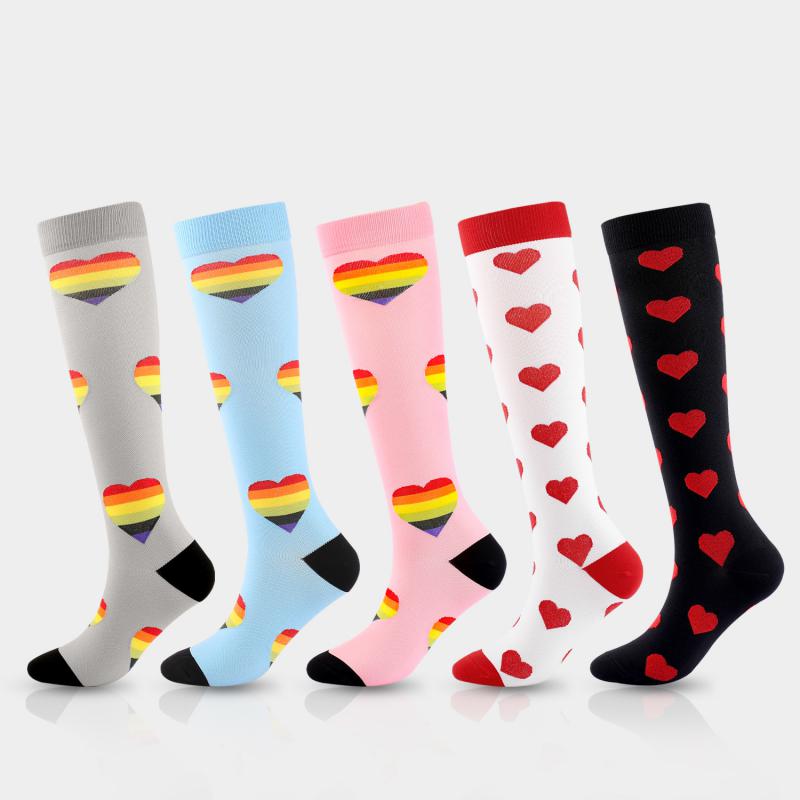 Men'S Fashion Outlets - 5pair Love Compressionsocks Socks Women Men