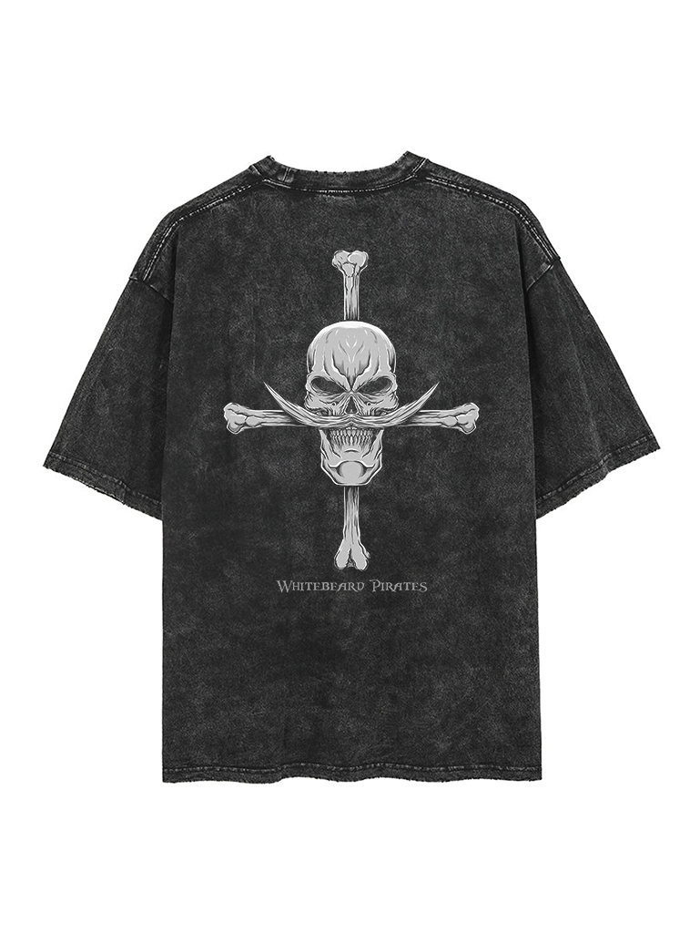 Men'S Fashion Oversized T Shirt - One Piece Vintage Whitebeard Pirates Graphic