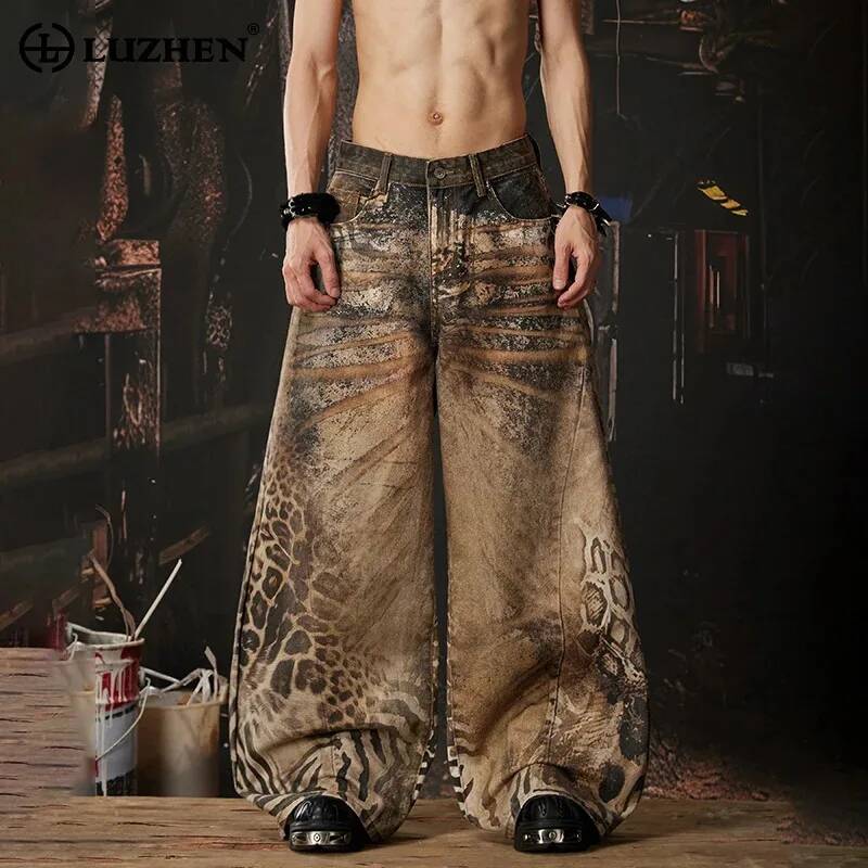 Men'S Fashion With Baggy Jeans - LUZHEN 2026 New Original Y2K Style