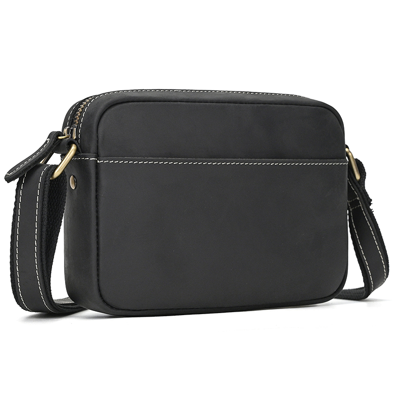Fashion Harness Men - Crazy Horse leather men's crossbody bag