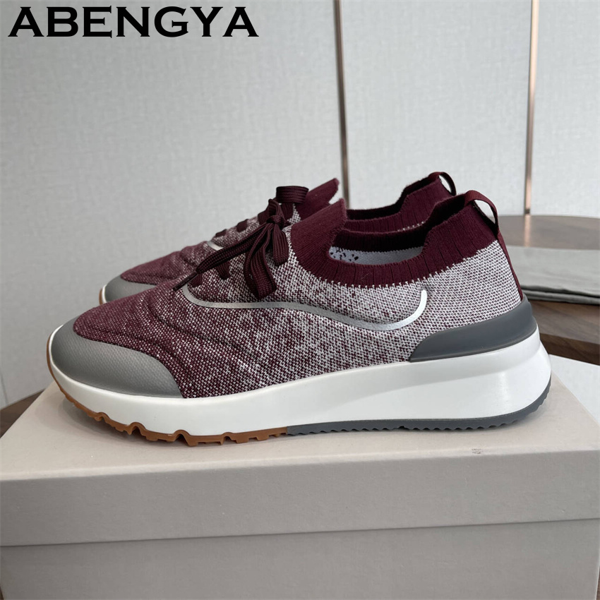 Men'S Fashion Loafers - Men New Multicolour Knitted loafers Shoes