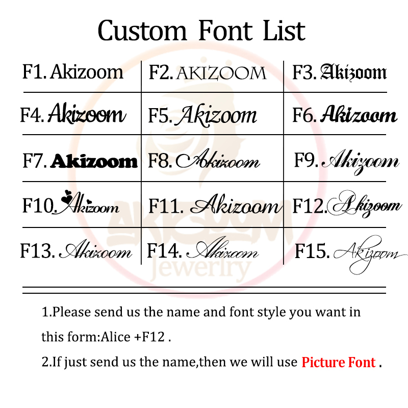 Akizoom Custom Name Zircon Let - Men Fashion Kids recension och pris