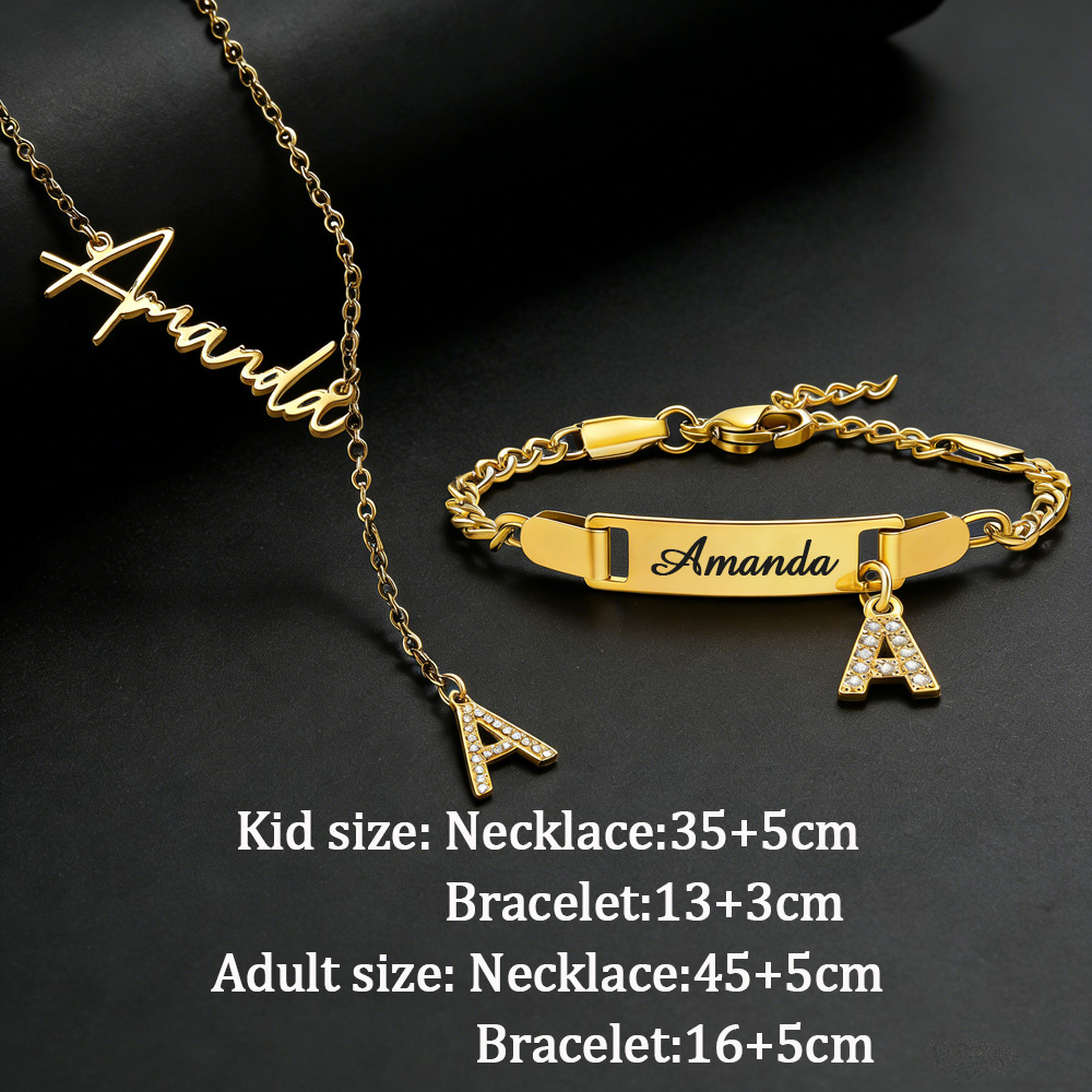 Akizoom Custom Name Zircon Let - Men Fashion Kids recension och pris