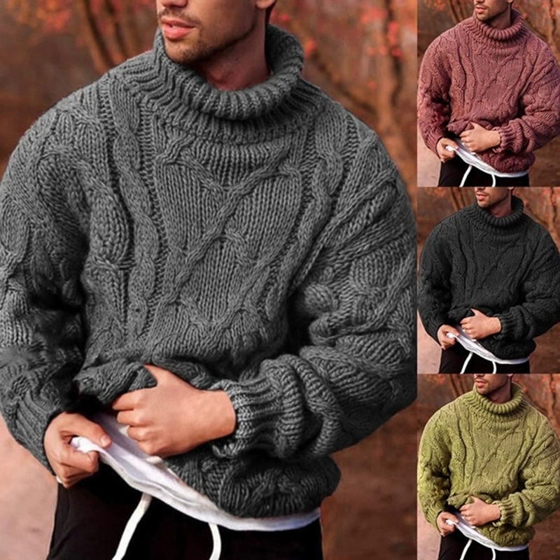 Autumn and winter European and - Turtleneck Sweater Men recension och pris