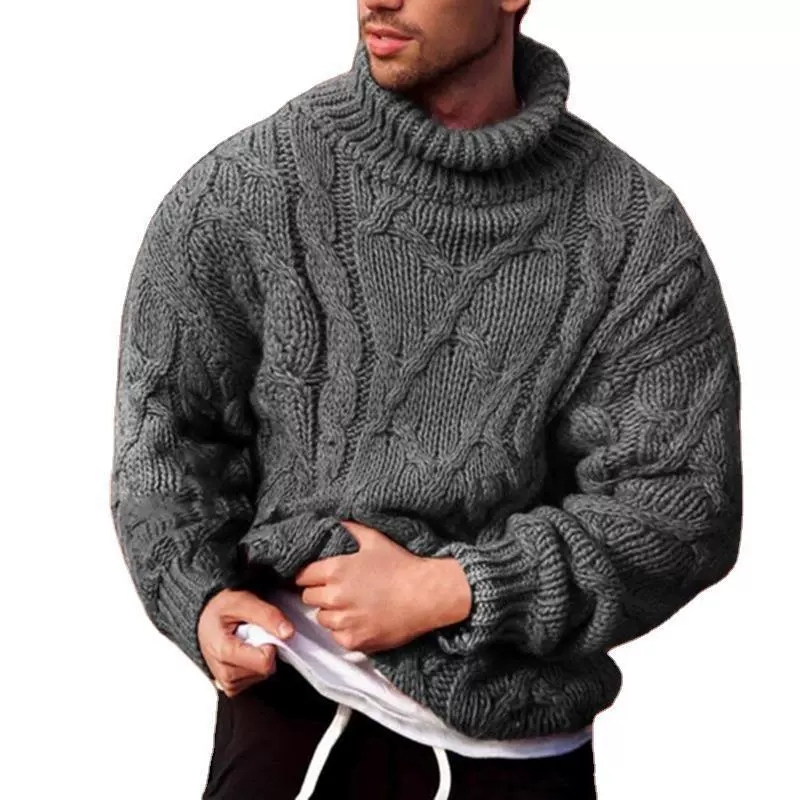 Autumn and winter European and - Turtleneck Sweater Men recension och pris