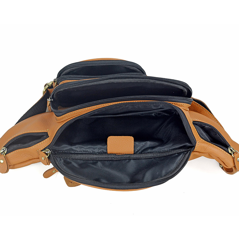 Men Genuine Leather Waist Pack - Fashion Harness Men recension och pris
