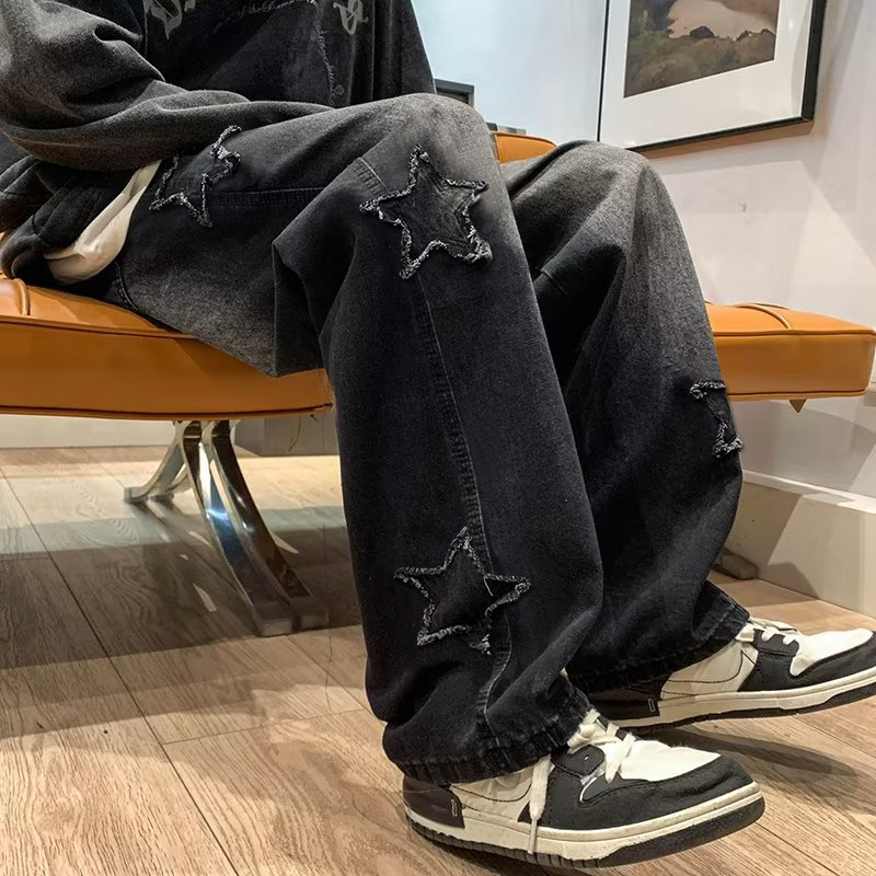 New Men's Star Embroidered Fas - Men'S Fashion With Baggy Jeans recension och pris