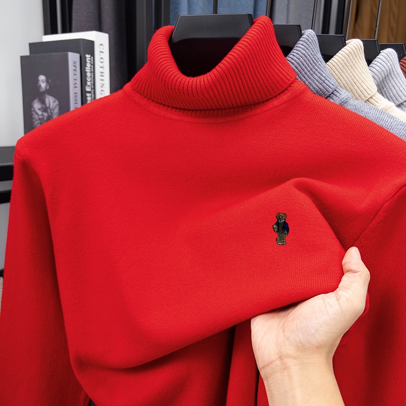 Luxury Brand Men's Spring Long - Turtleneck Sweater Men recension och pris