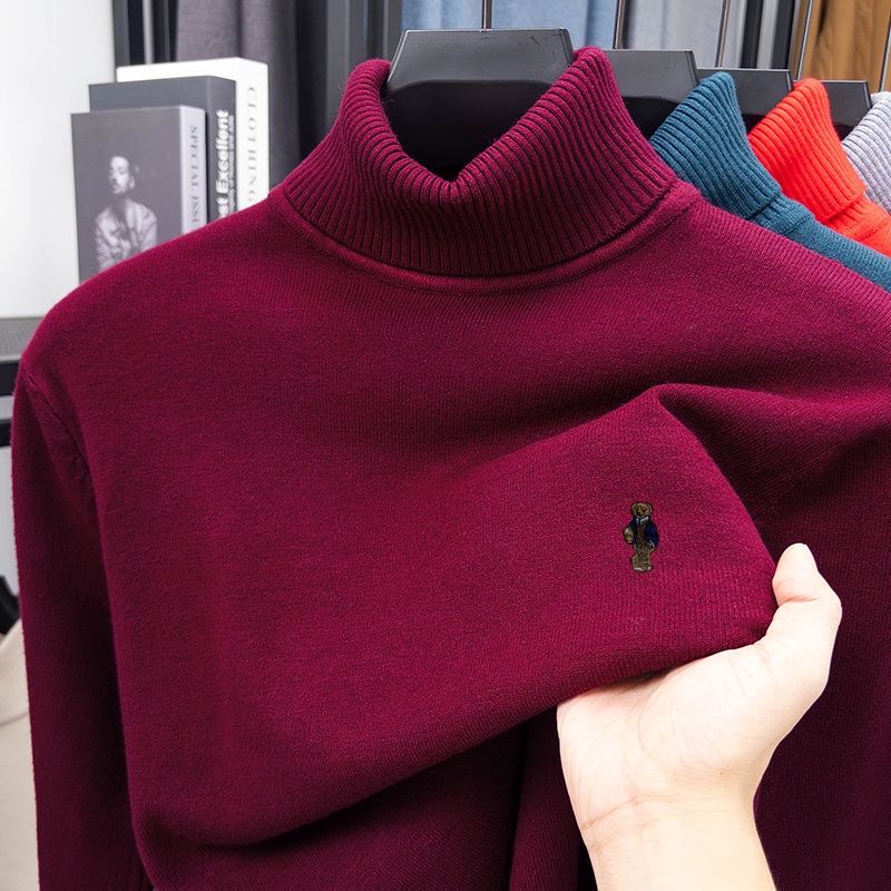 Luxury Brand Men's Spring Long - Turtleneck Sweater Men recension och pris