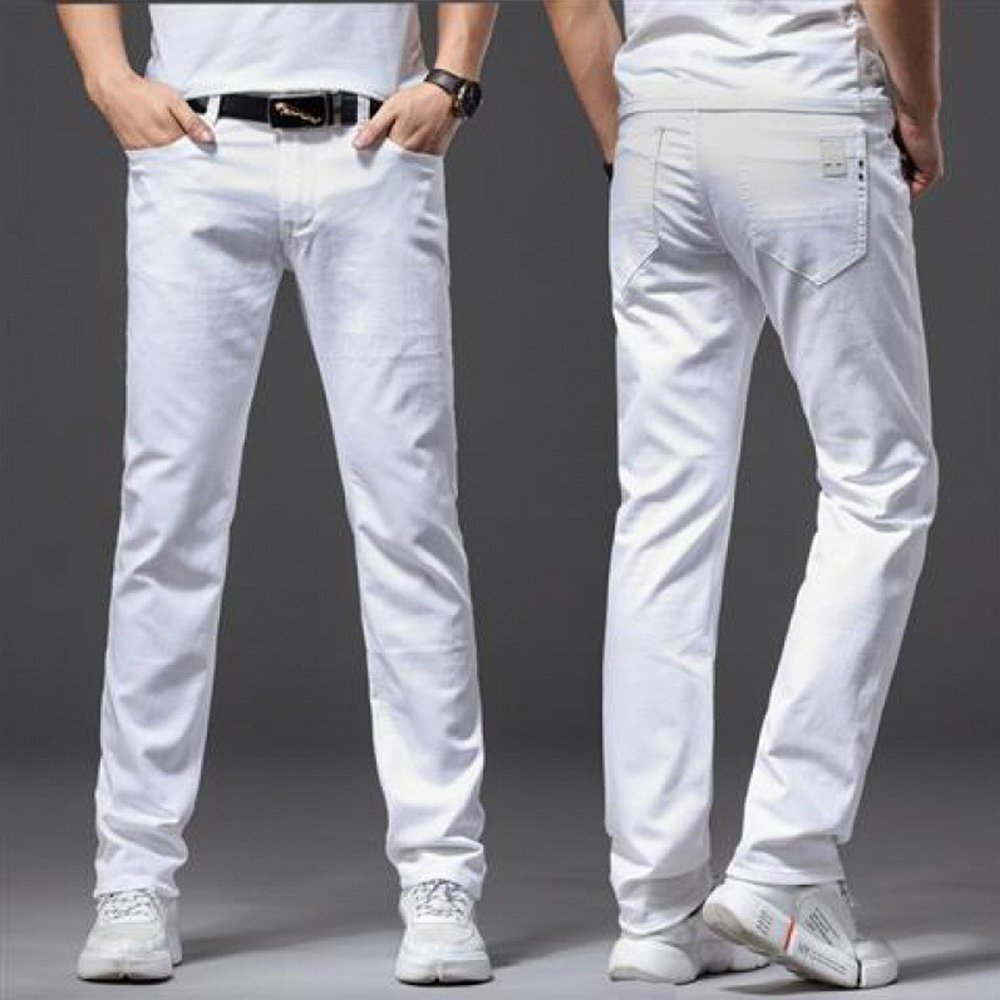 Men White Jeans Elasticity Str - Men'S Fashion For 60 Year Old recension och pris