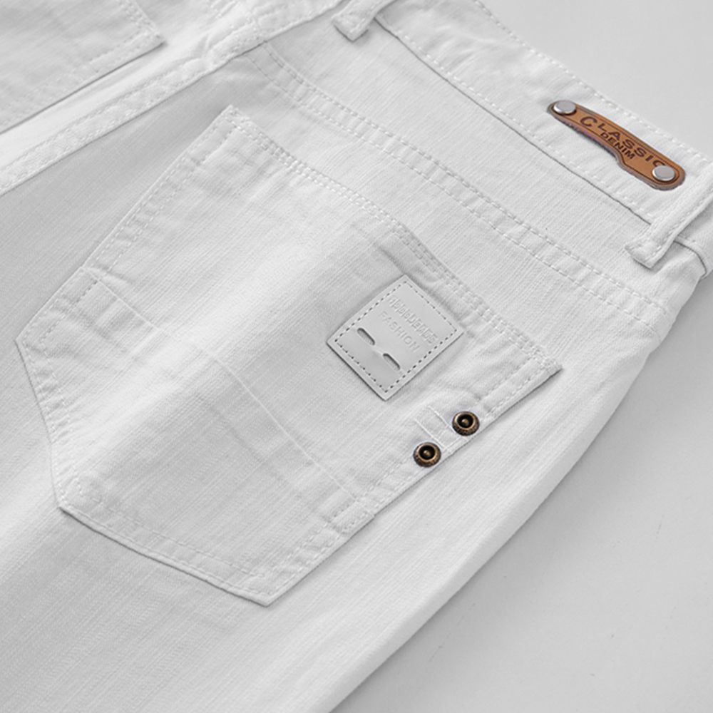 Men White Jeans Elasticity Str - Men'S Fashion For 60 Year Old recension och pris