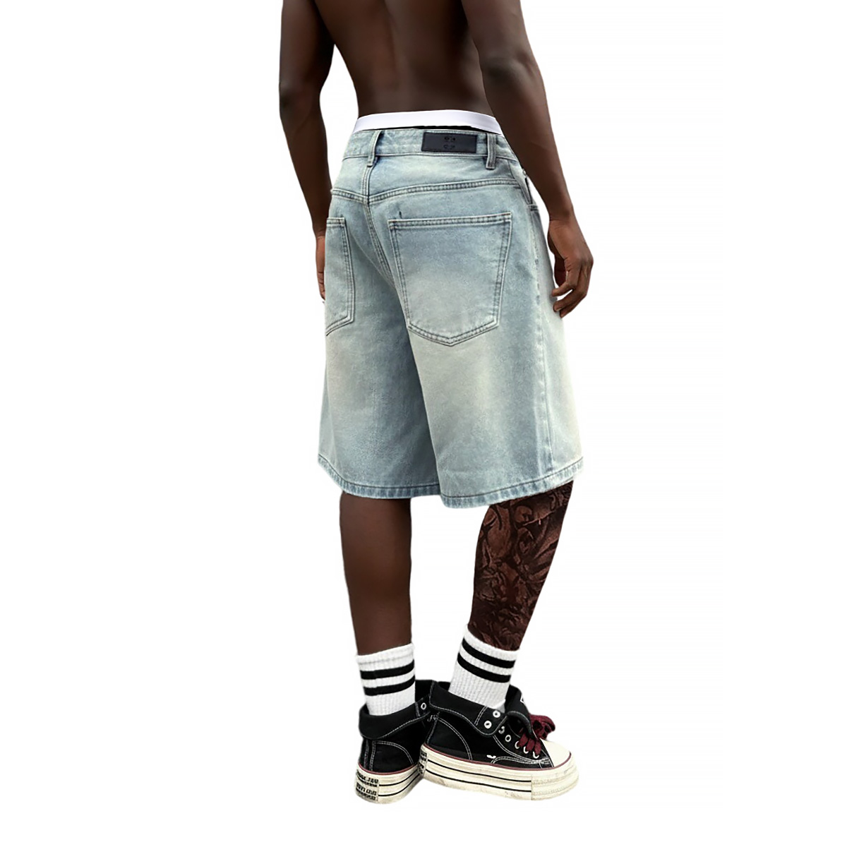 Metal Buckle Short Baggy Jeans - Men'S Fashion With Baggy Jeans recension och pris