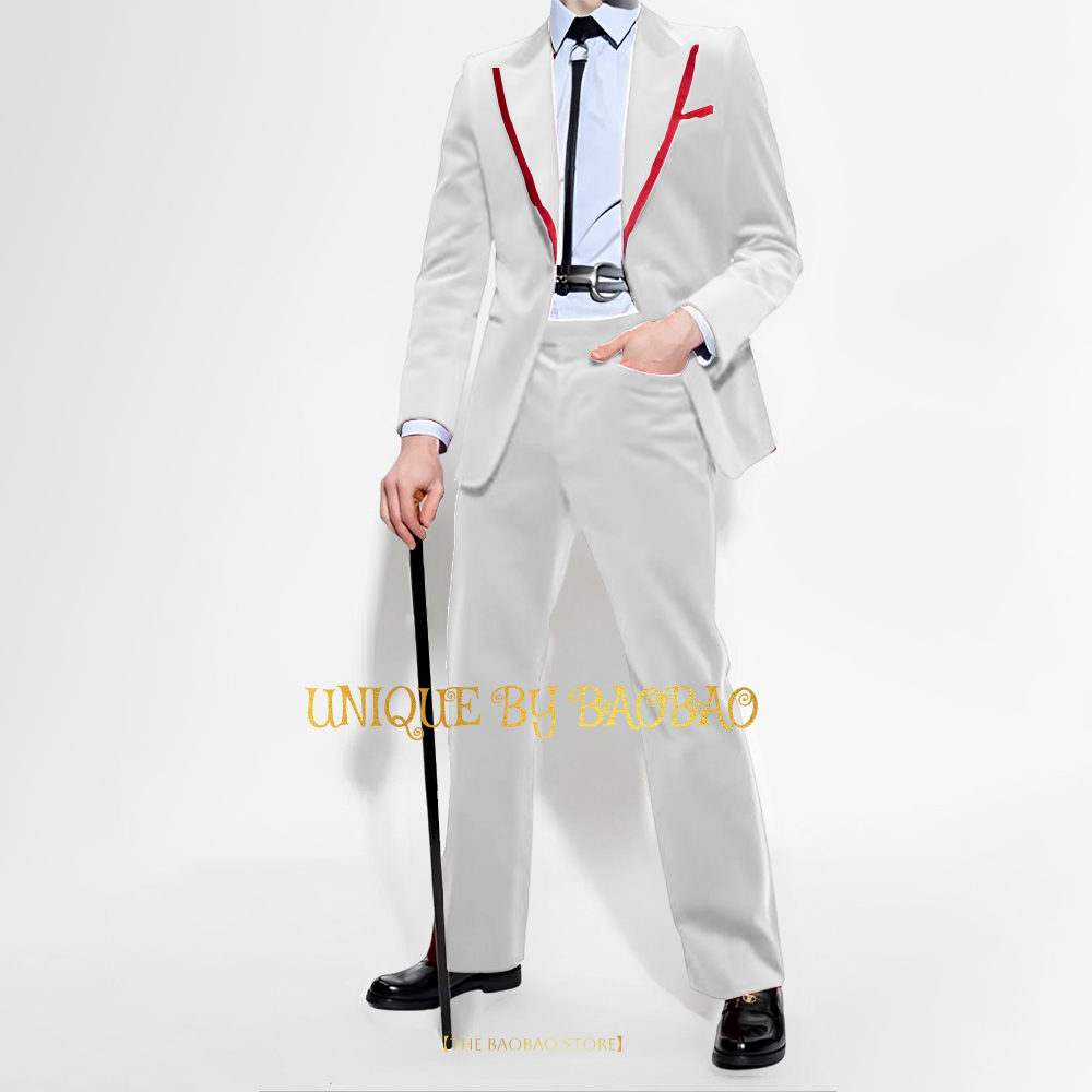 Men's Red Velvet 2 Piece Suit  - Men'S Fashion Xmas Party recension och pris