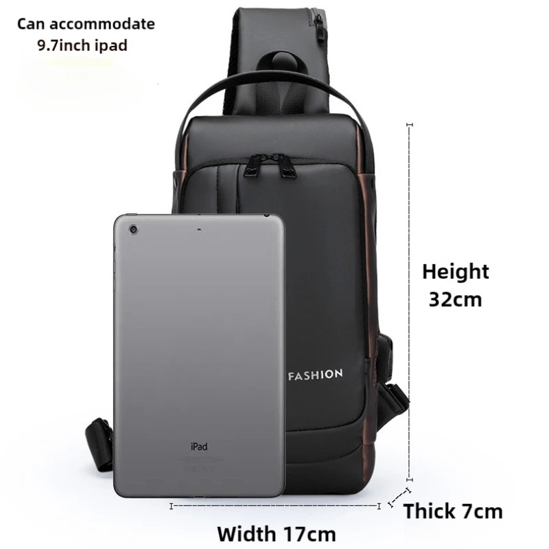 Men Anti Theft Chest Bag Shoul - Fashion Harness Men recension och pris