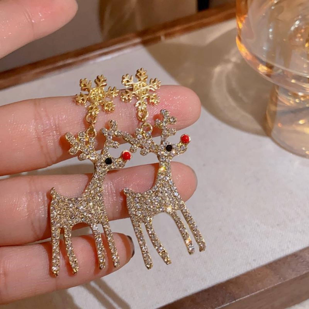 Xmas Holiday Deer Drop Earring - Men'S Fashion Xmas Party recension och pris