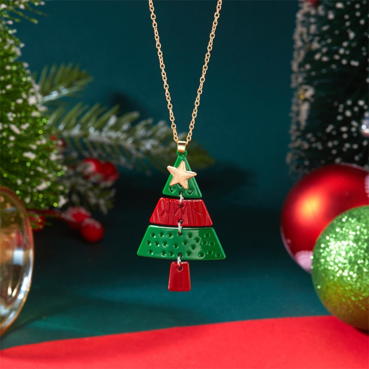 Colorful Metal Spliced Christm - Men'S Fashion Xmas Party recension och pris