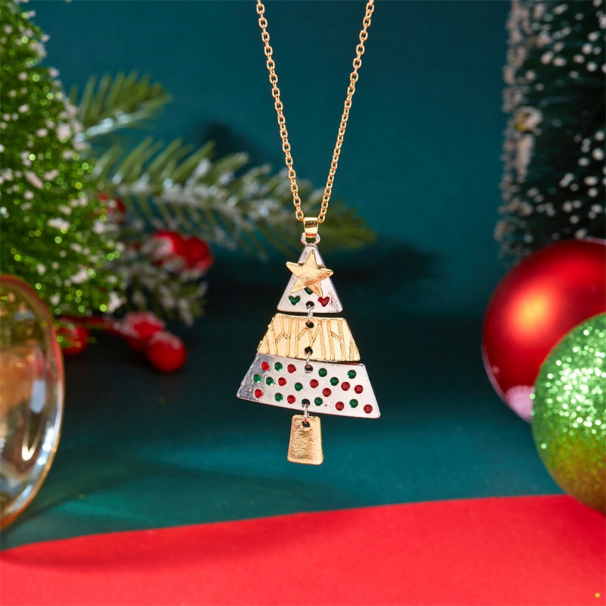 Colorful Metal Spliced Christm - Men'S Fashion Xmas Party recension och pris
