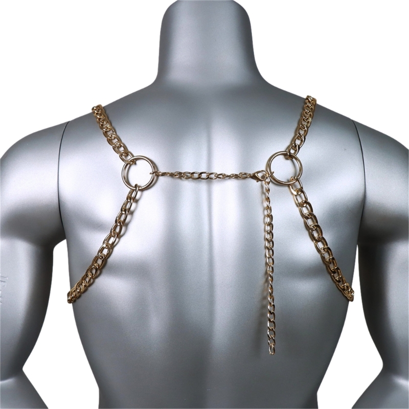 Men's Sexy Metal Body Chest Ch - Fashion Harness Men recension och pris