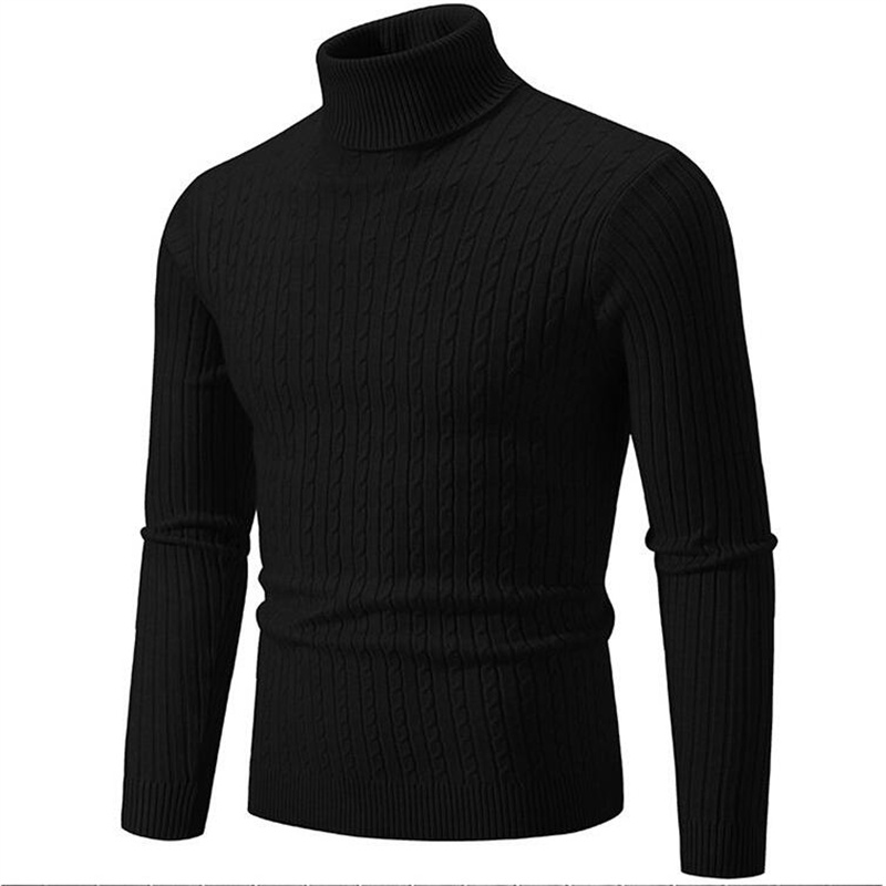 2025 New Men Solid Colour Turt - Turtleneck Sweater Men recension och pris