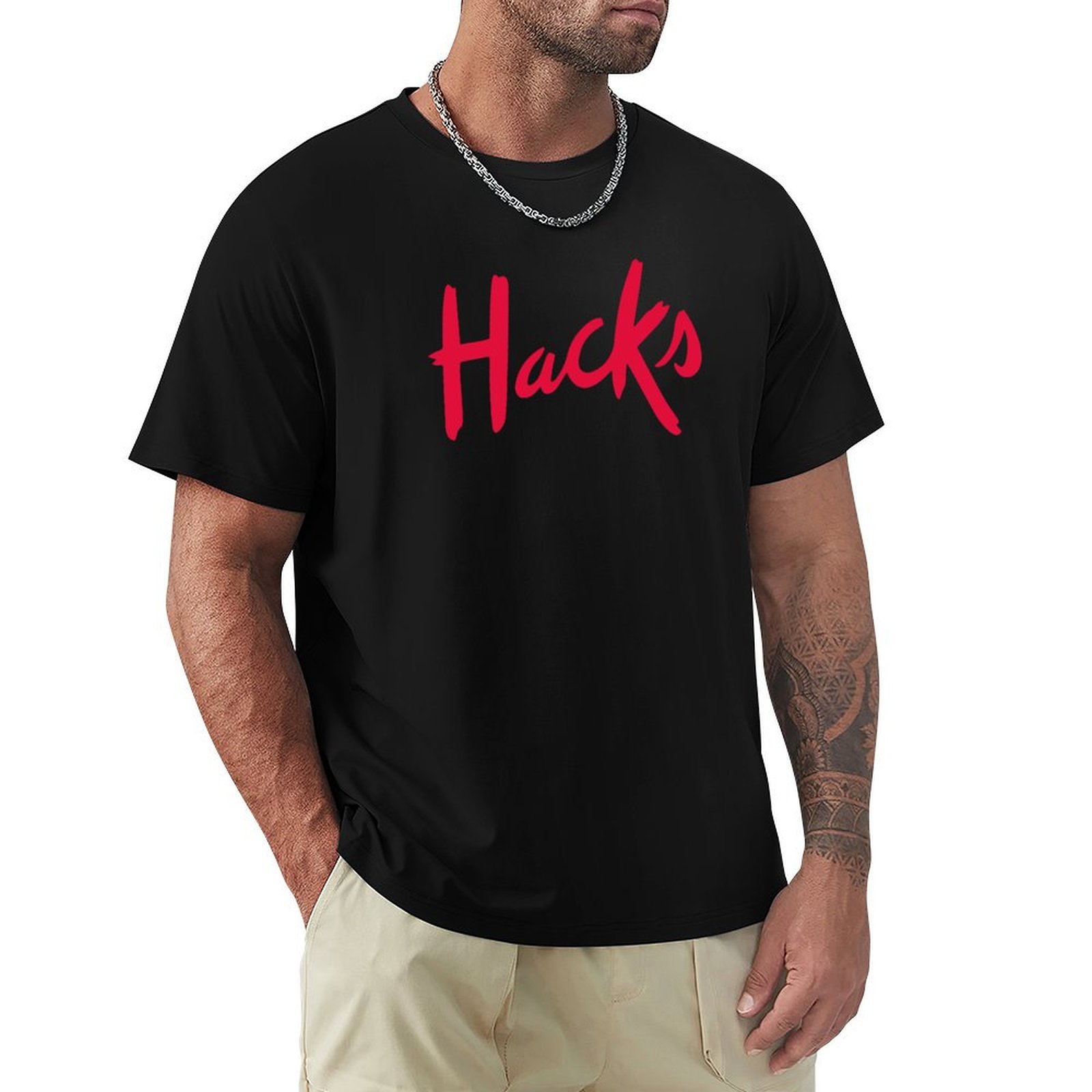 Hacks logo T-Shirt Summer Fash - Mens Fashion Hacks recension och pris