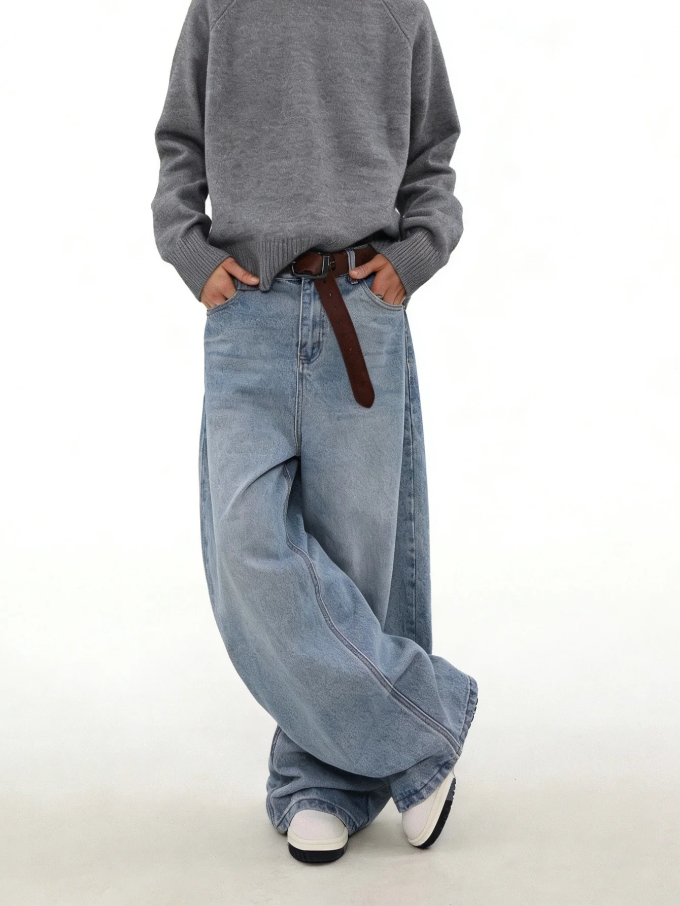 Light Retro Y2K Blue Baggy Jea - Men'S Fashion For 60 Year Old recension och pris