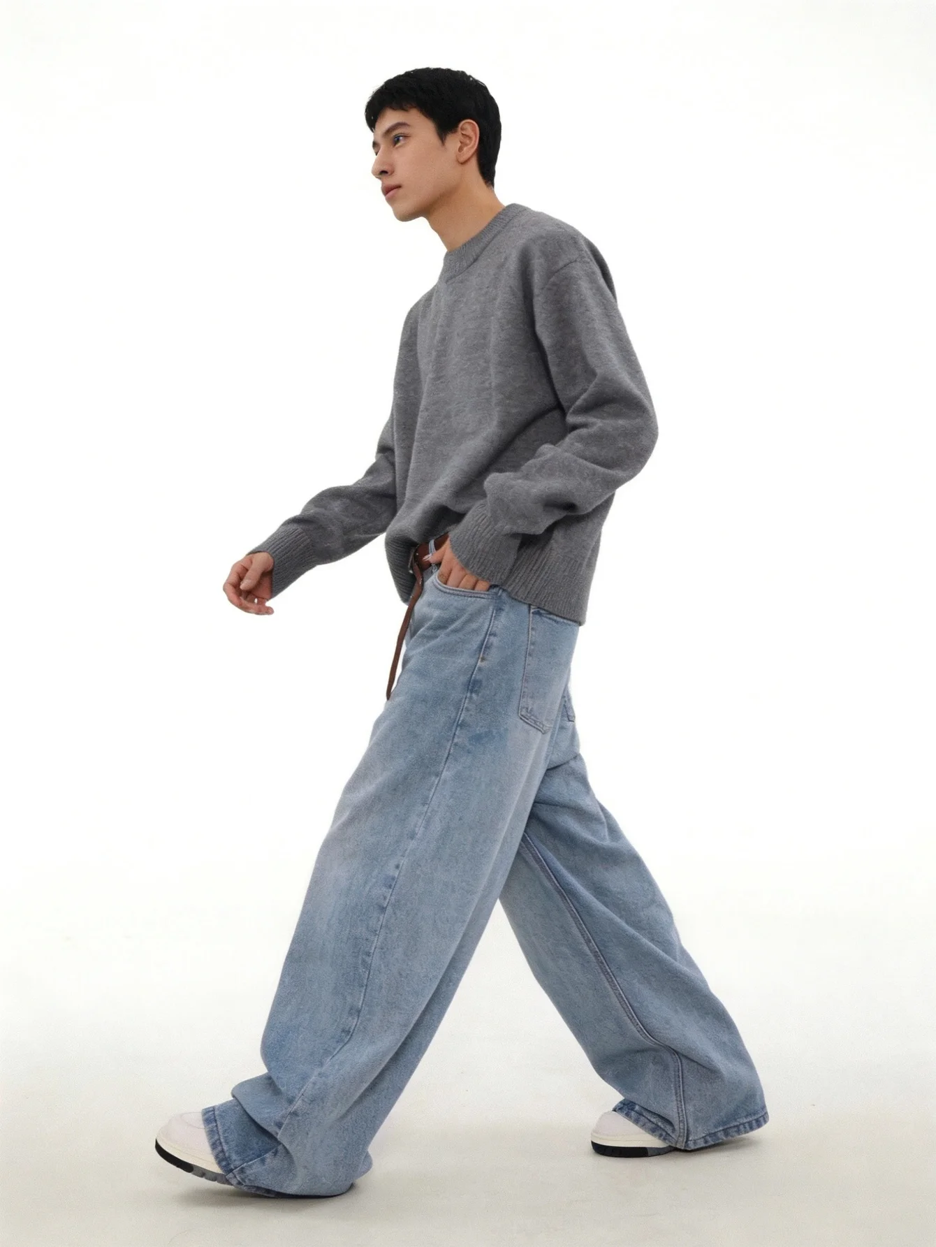 Light Retro Y2K Blue Baggy Jea - Men'S Fashion For 60 Year Old recension och pris