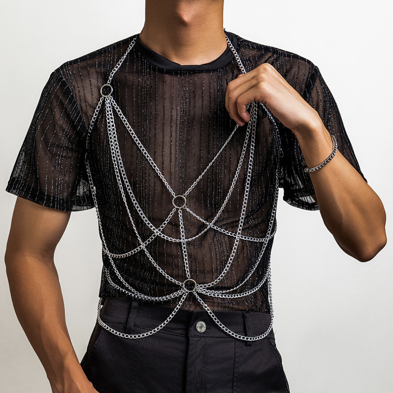 Men’s Body Chain Harness Silve - Fashion Harness Men recension och pris