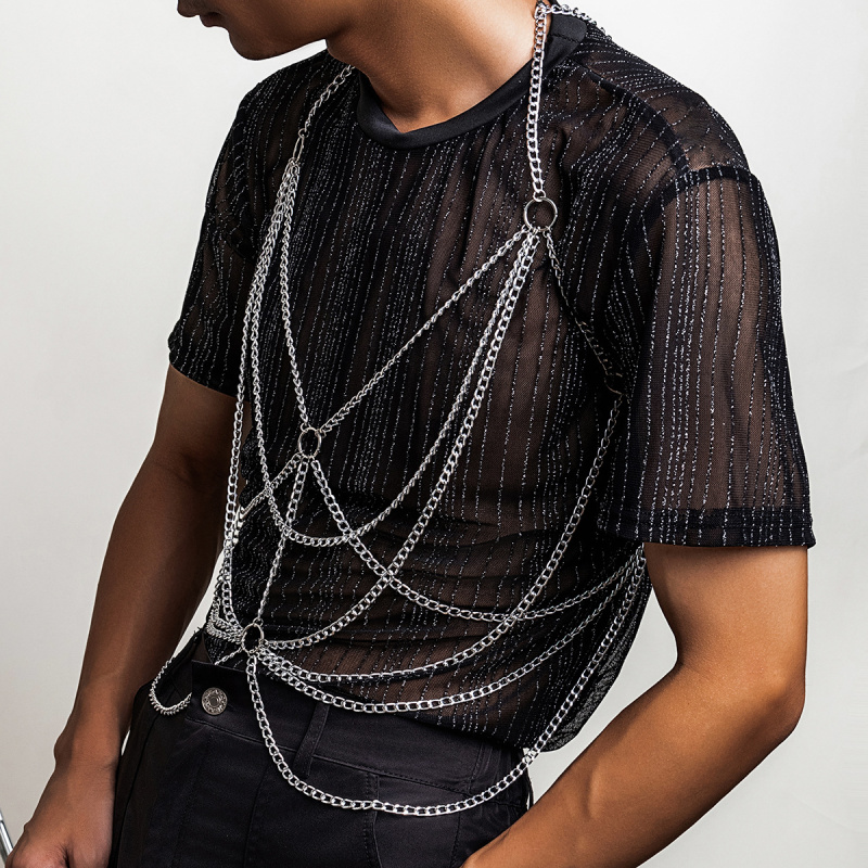 Men’s Body Chain Harness Silve - Fashion Harness Men recension och pris