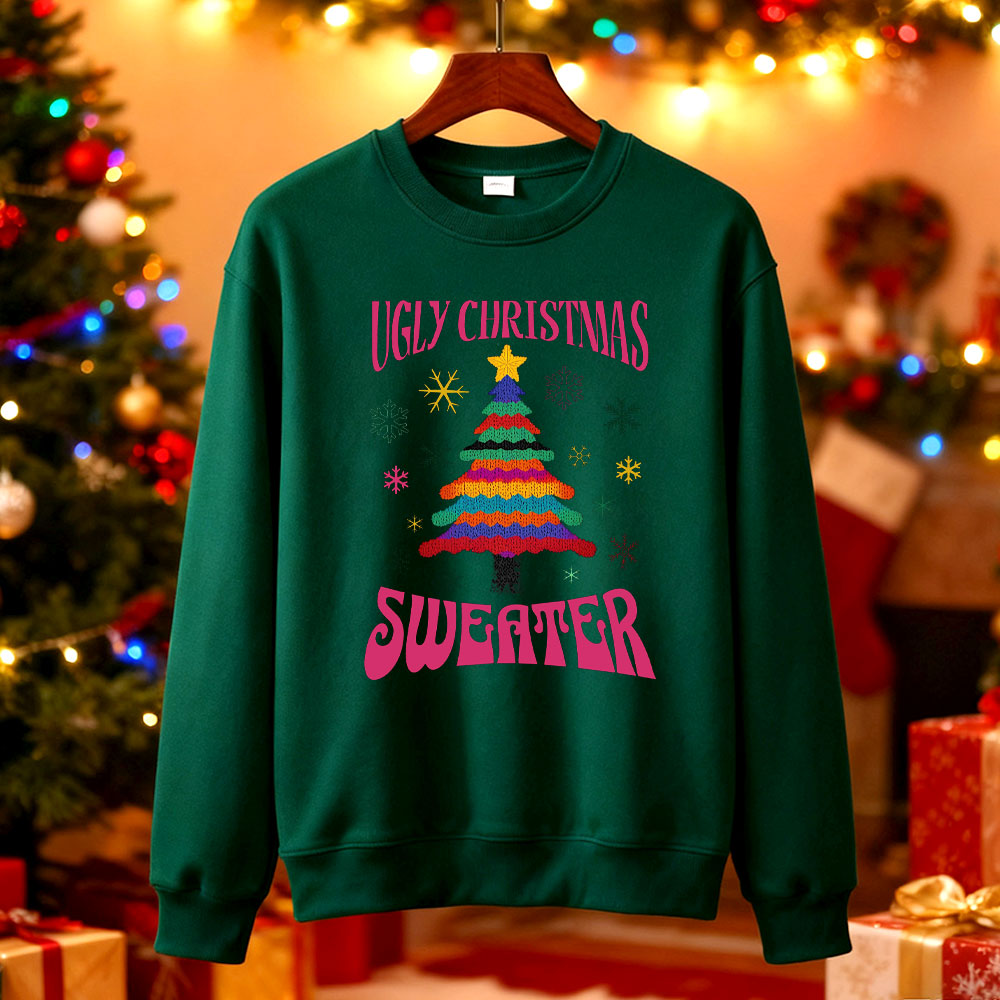 Ugly Christmas Sweater Tree Sw - Men'S Fashion Xmas Party recension och pris
