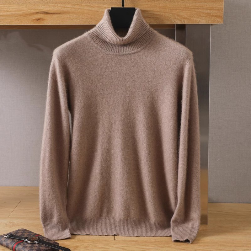 Men's 100% pure Mink velvet Ca - Turtleneck Sweater Men recension och pris
