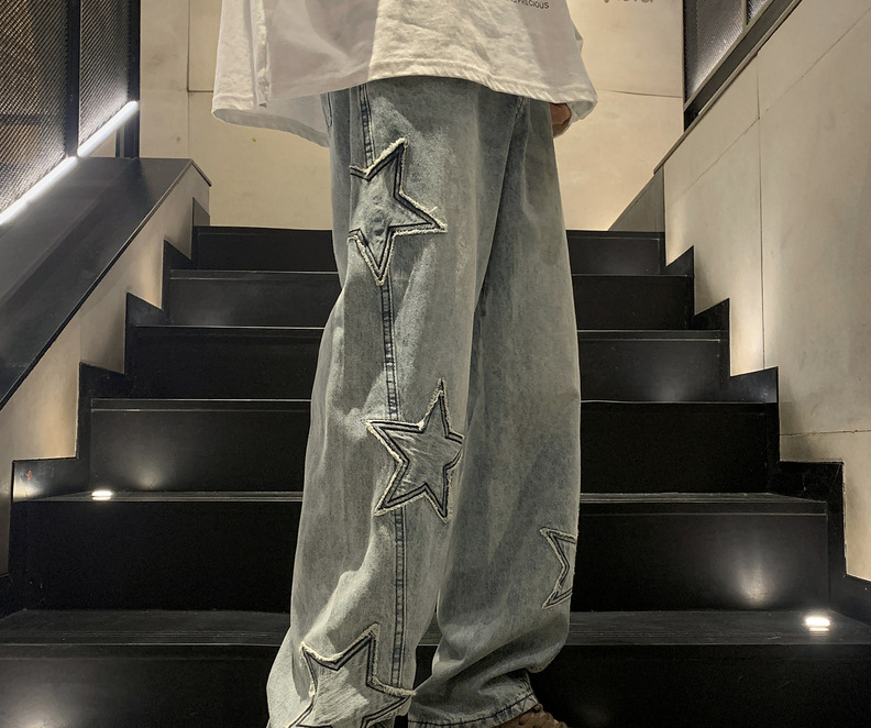 New Fashion Five-pointed Star  - Men'S Fashion With Baggy Jeans recension och pris