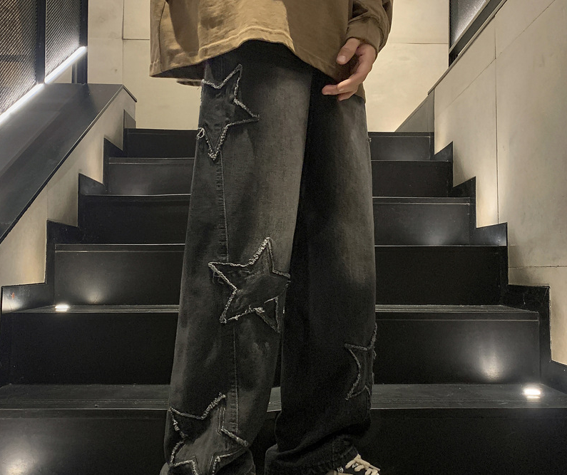 New Fashion Five-pointed Star  - Men'S Fashion With Baggy Jeans recension och pris