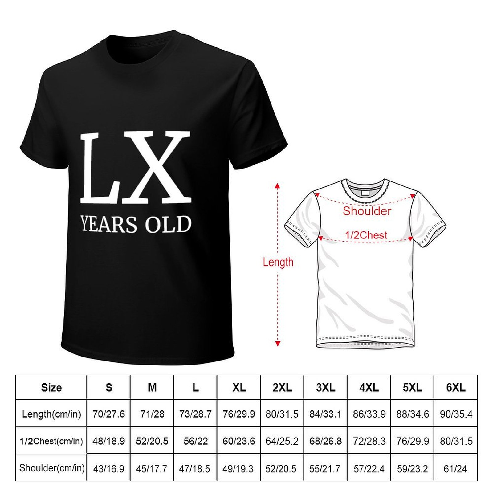 LX Years Old Latin 60th Birthd - Men'S Fashion For 60 Year Old recension och pris