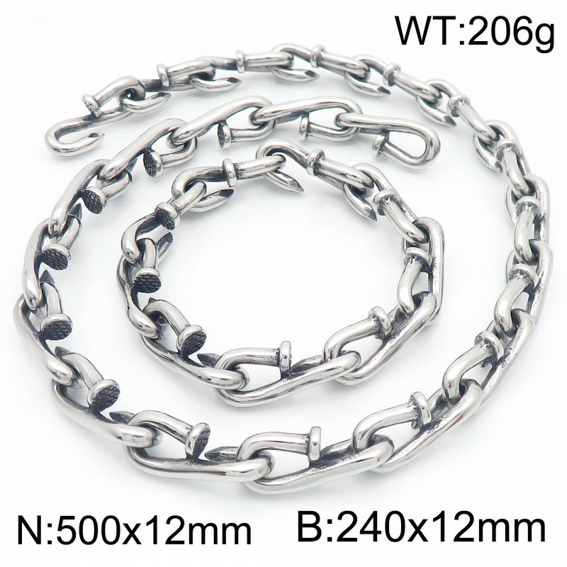 Jewelry Set Stainless Steel Fa - Men'S Fashion Xmas Party recension och pris