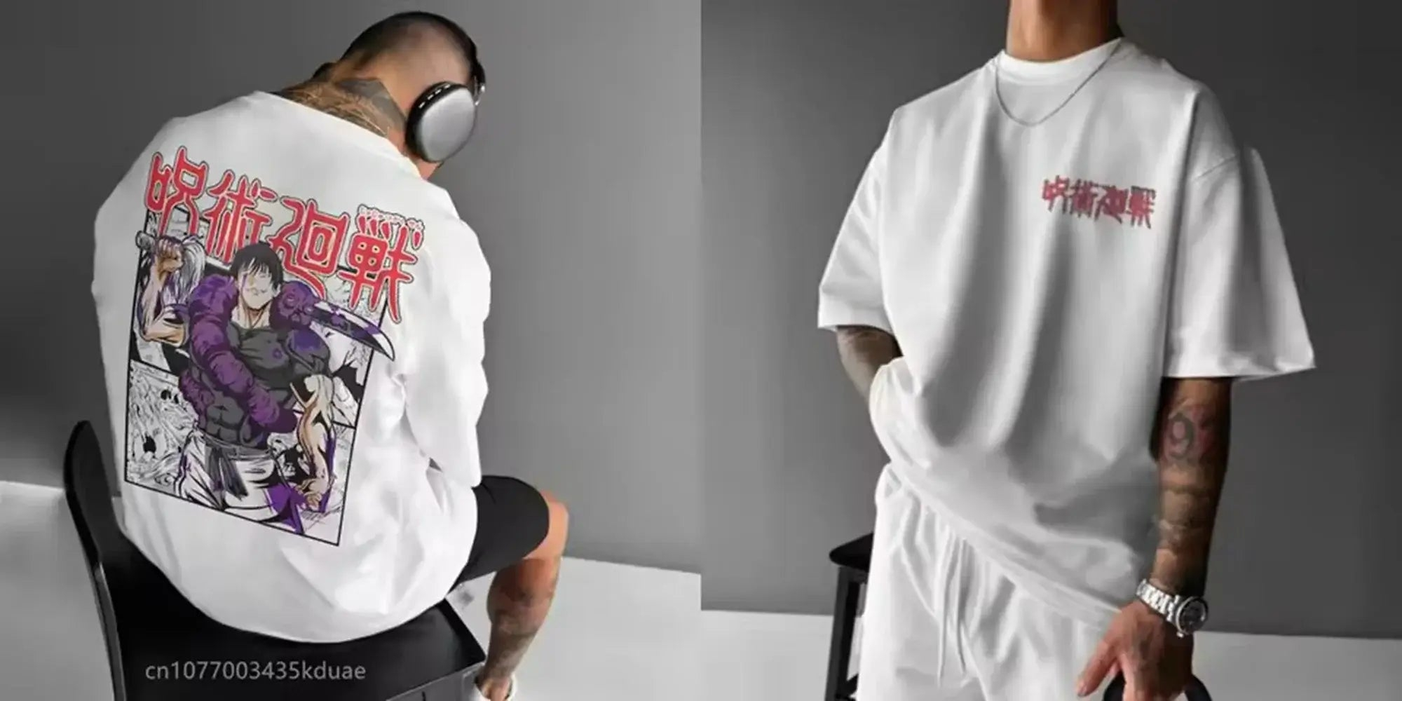 Jujutsu Kaisen T-Shirt Anime G - Men'S Fashion Oversized T Shirt recension och pris