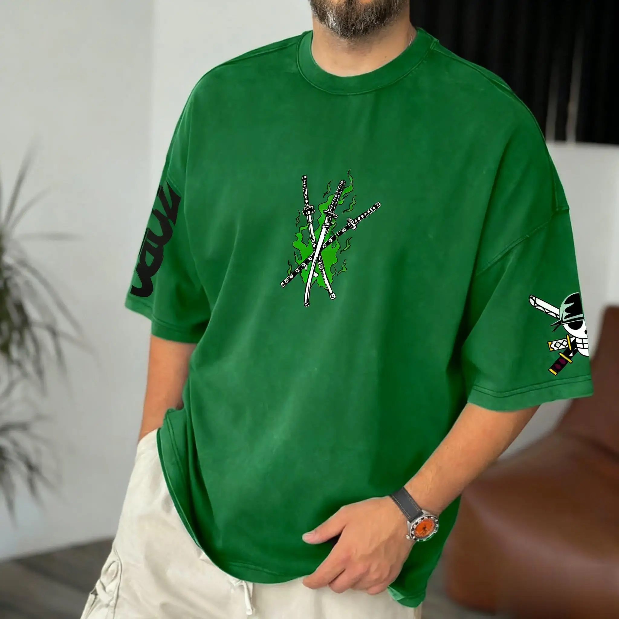 Summer Y2k Anime One Piece Zor - Men'S Fashion Oversized T Shirt recension och pris